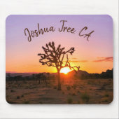 Aangepaste foto Paarse Oranje Sunset Joshua Tree Muismat (Voorkant)