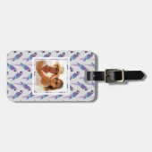 Aangepaste foto-Paarse projectielen Bagagelabel (Voorkant horizontaal)