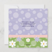 Aangepaste foto-paaskaartjes bloemen en pokadots feestdagenkaart (Achterkant)