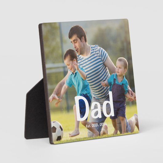 Aangepaste foto 'Papa bestaat' Fotoplaat (Voorkant)