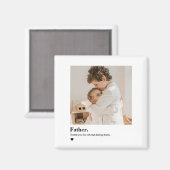 Aangepaste foto papa magneet | Vaderdag cadeau (Voorkant / Achterkant)