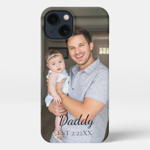 Aangepaste foto "PAPA" nieuwe vader iPhone 13 Hoesje