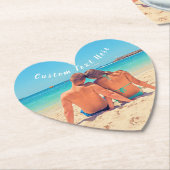 Aangepaste Foto Papier Onderzetters met Tekst Naam (Gekanteld)