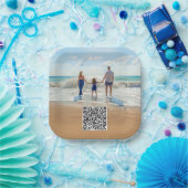 Aangepaste foto papieren borden met uw QR-code Bordje (Feest)