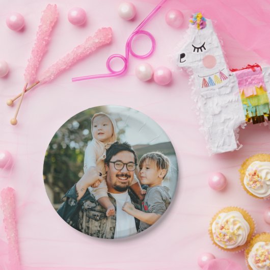 Aangepaste foto papieren bordje (Feest)