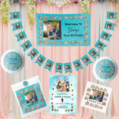 Aangepaste Foto Partij Dieren Thema Kids Verjaarda Vlaggetjes