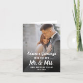 Aangepaste foto-Pas getrouwd Mr. en Mrs. Eerste Ke Feestdagen Kaart (Voorkant)