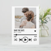 Aangepaste foto Pas getrouwd Opslaan Datum afspeel Aankondiging (Staand voorkant)