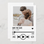 Aangepaste foto Pas getrouwd Opslaan Datum afspeel Aankondiging (Voorkant / Achterkant)