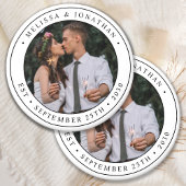 Aangepaste foto-Pas getrouwd Paar naam Oost-datum Magneet