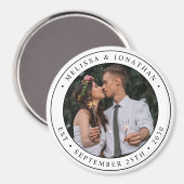Aangepaste foto-Pas getrouwd Paar naam Oost-datum Magneet (Voorkant / Achterkant)