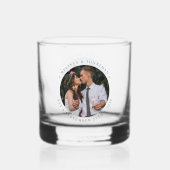 Aangepaste foto-Pas getrouwd Paar naam Oost-datum Whisky Glas (Voorkant)
