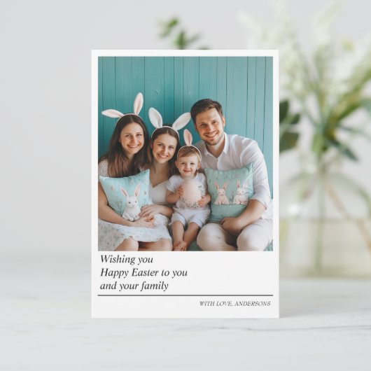 Aangepaste foto Pasen ansichtkaart Kaart (Staand voorkant)