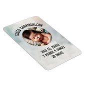 aangepaste foto pasgeboren baby aankondiging aquar magneet (Rechterzijde)