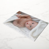 Aangepaste foto pasgeboren eenvoudig cute hello ba folie uitnodiging (Gedraaid)