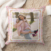 Aangepaste foto Pastel Roze Gelukkig Groen Moederd Kussen (Deken)