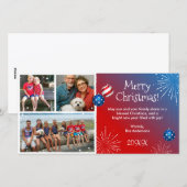 Aangepaste Foto Patriottische Kerst Kaarten (Voorkant / Achterkant)