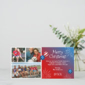 Aangepaste Foto Patriottische Kerst Kaarten (Staand voorkant)