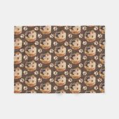 Aangepaste foto-patroonkoppeling fleece deken (Voorkant (Horizontaal))