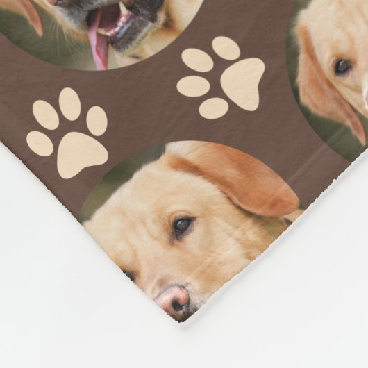 Aangepaste foto-patroonkoppeling fleece deken (Hoek)