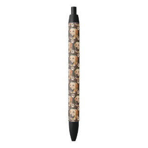 Aangepaste foto-patroonkoppeling zwarte inkt pen