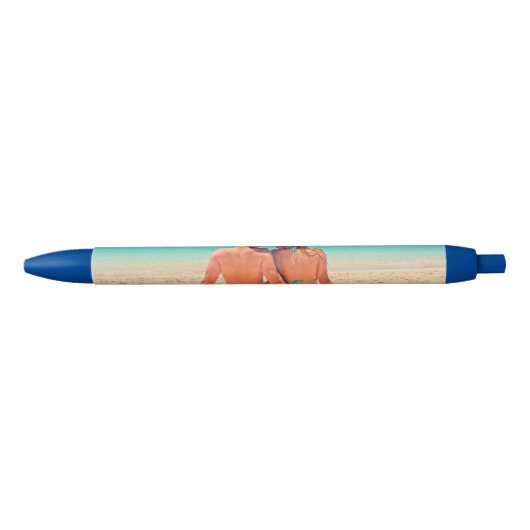Aangepaste foto-pen met uw foto's blauwe inkt pen (Voorkant)