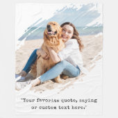 Aangepaste foto penseelstreek fleece deken (Voorkant)