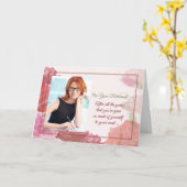 Aangepaste foto Pensioen Gefeliciteerd Rozen Flow Kaart (Gele Bloem)