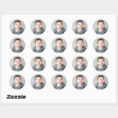 Aangepaste foto perfect voor afstuderen, bruilofte ronde sticker (Vel)
