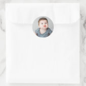 Aangepaste foto perfect voor afstuderen, bruilofte ronde sticker (Tas)