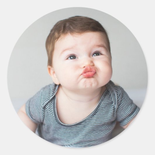 Aangepaste foto perfect voor afstuderen, bruilofte ronde sticker (Voorkant)