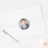 Aangepaste foto perfect voor afstuderen, bruilofte ronde sticker (Envelop)