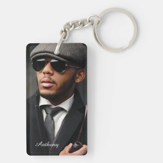 Aangepaste foto personaliseren Sleutelhanger (achterkant)