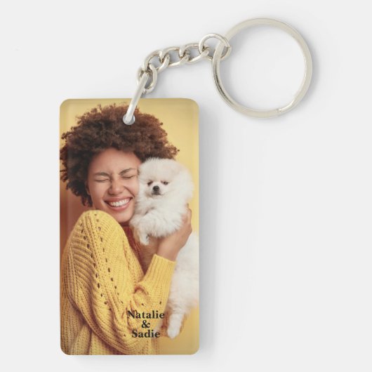 Aangepaste foto personaliseren Sleutelhanger (achterkant)