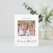 Aangepaste foto Persoonlijke bediende voorstel Briefkaart (Staand voorkant)