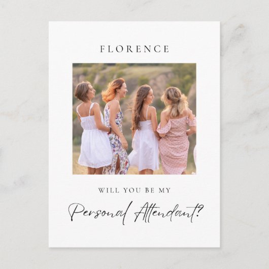 Aangepaste foto Persoonlijke bediende voorstel Briefkaart (Voorkant)