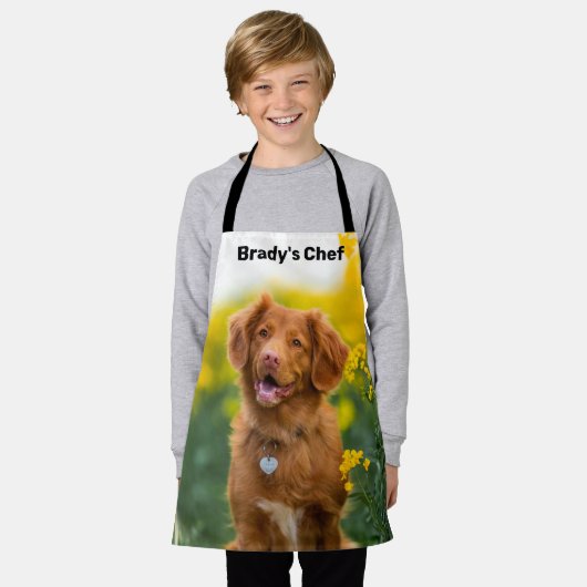 Aangepaste foto persoonlijke Creëer Uw eigen Kinde Schort (Gedragen)