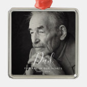 Aangepaste foto Persoonlijke gedenkdag Metalen Ornament (Voorkant)