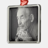 Aangepaste foto Persoonlijke gedenkdag Metalen Ornament (Links)