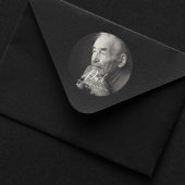 Aangepaste foto Persoonlijke herdenkingseerbetoon Ronde Sticker