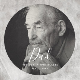 Aangepaste foto Persoonlijke herdenkingseerbetoon Ronde Sticker