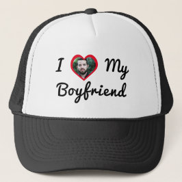 Aangepaste foto Persoonlijke I Love My Boyfriend Trucker Pet
