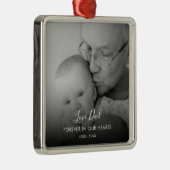 Aangepaste foto Persoonlijke Memorial Death Metal  Metalen Ornament (Rechts)