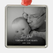 Aangepaste foto Persoonlijke Memorial Death Metal  Metalen Ornament (Voorkant)