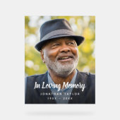 Aangepaste foto Persoonlijke Memorial Tribution Fu Acryl Bord (Voorkant)