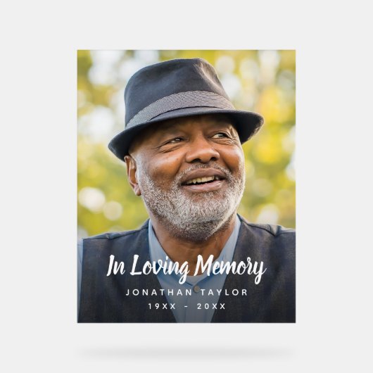 Aangepaste foto Persoonlijke Memorial Tribution Fu Acryl Bord (Voorkant)