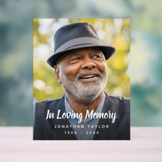 Aangepaste foto Persoonlijke Memorial Tribution Fu Acryl Bord (Neutraal)