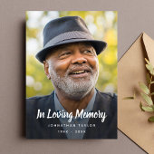 Aangepaste foto Persoonlijke Memorial Tribution Fu Kaart