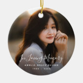 Aangepaste foto Persoonlijke Memorial Tribution Fu Keramisch Ornament (Voorkant)
