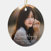 Aangepaste foto Persoonlijke Memorial Tribution Fu Keramisch Ornament (Links)